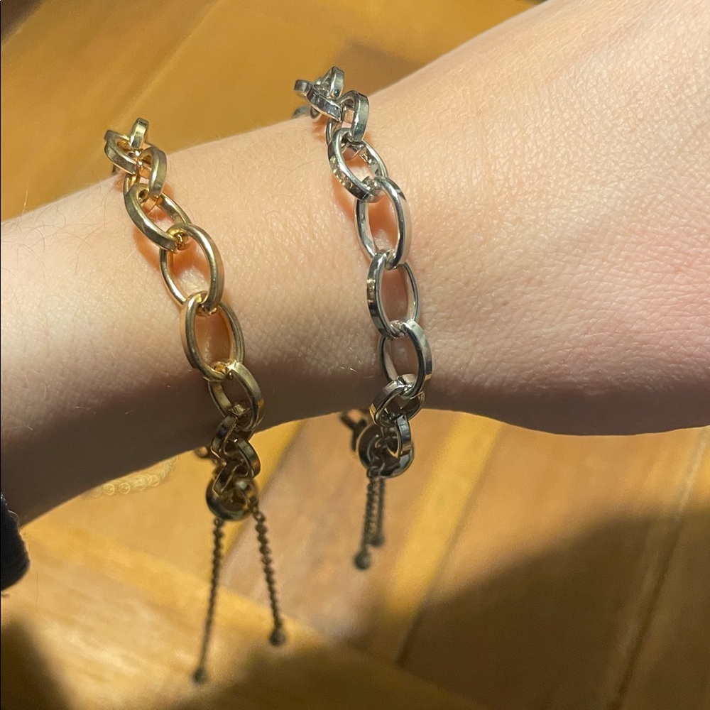 Elegant Gold and Silver Tone Bracelets - Set of 3